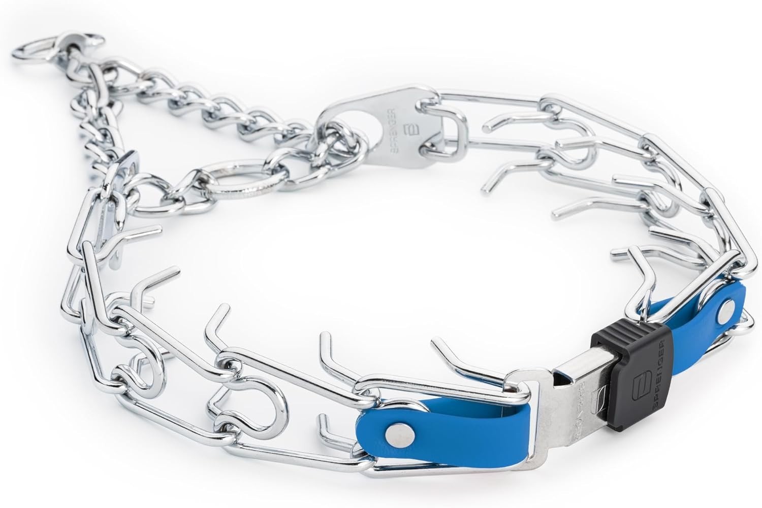 Used-Herm Sprenger Chrome Plated Steel Dog Collar w/Buckle & Biothane Insert