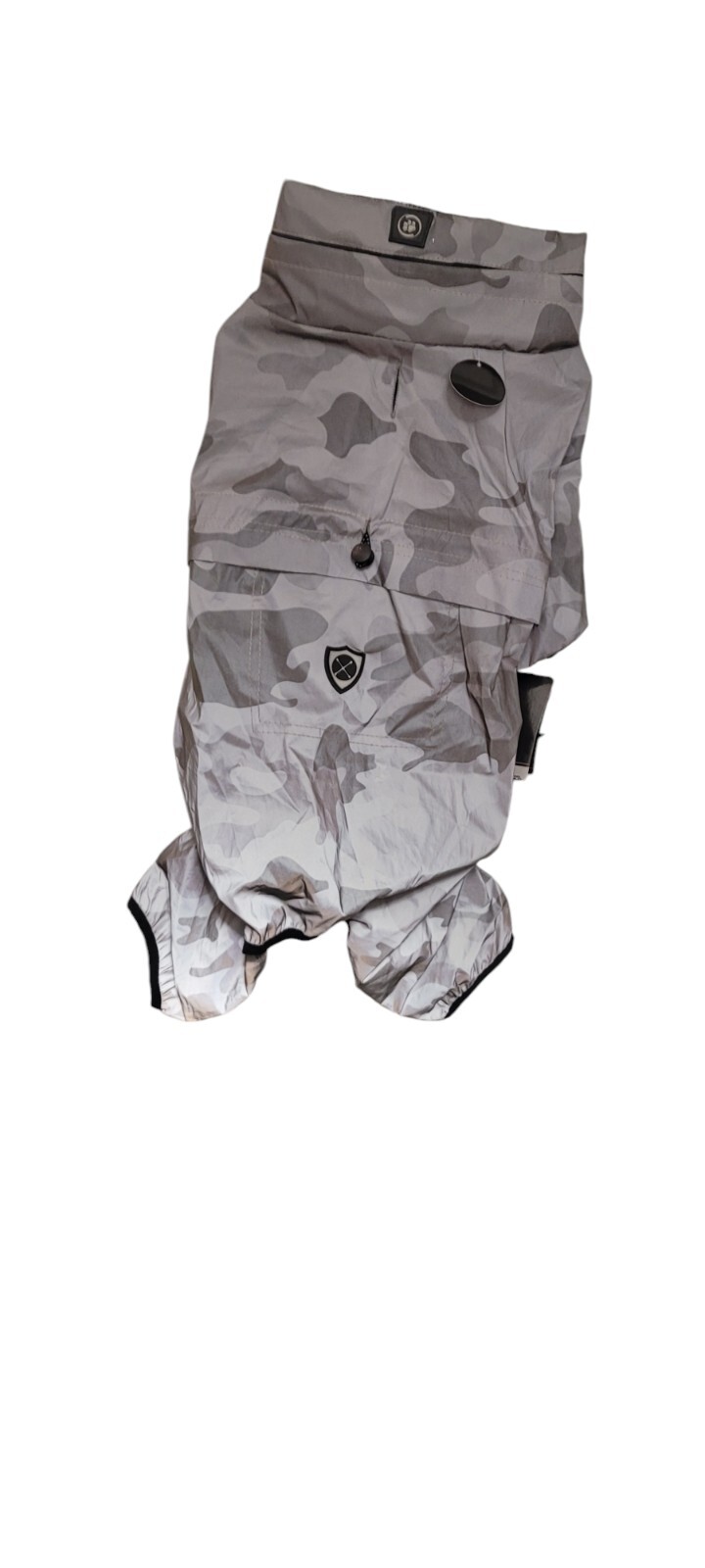 Silver Paw Silver Shield Full Body Reflective Rainsuit LARGE Gray Camo