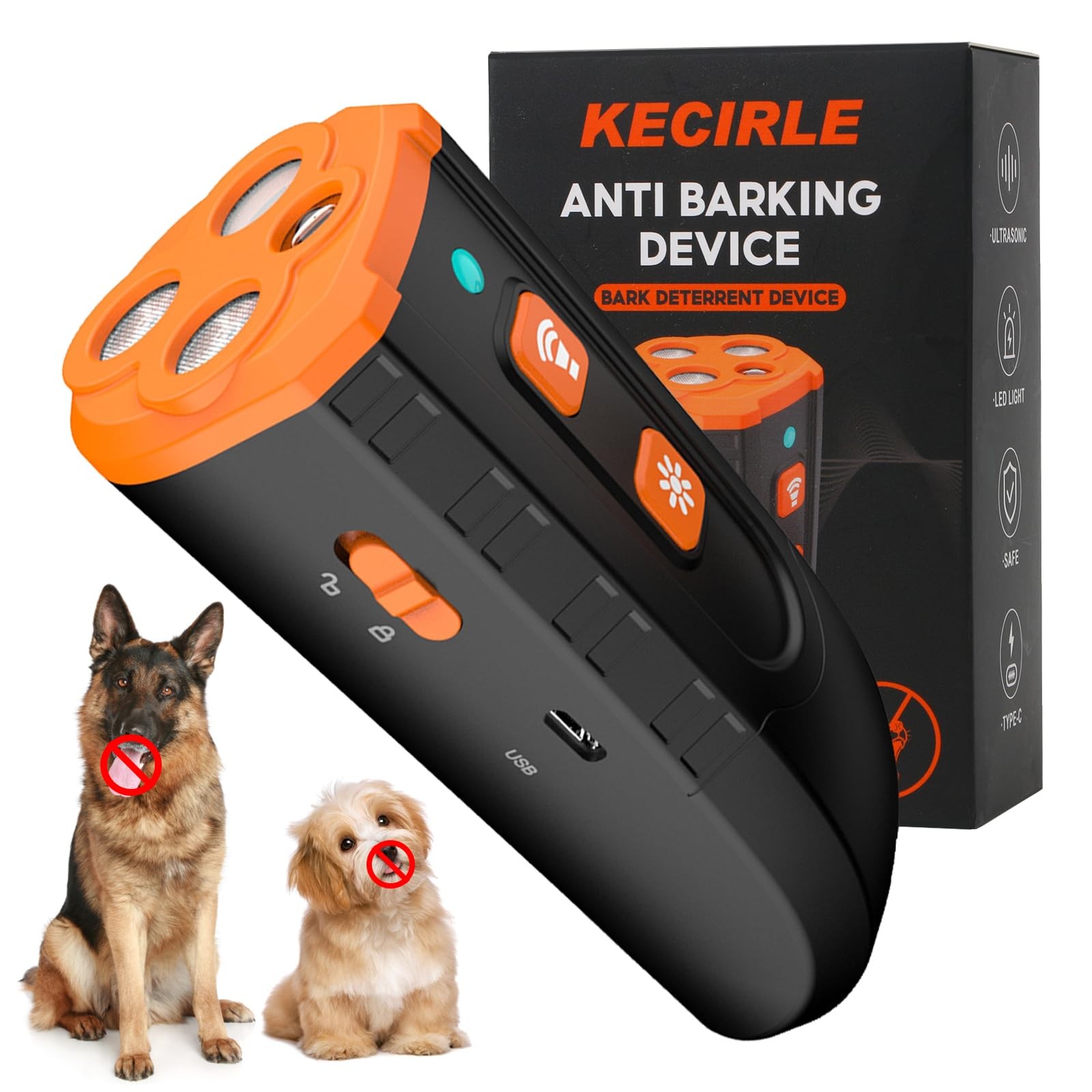 Dog Bark Deterrent Device, Anti Barking Device for Dogs with 3X Ultrasonic, B…