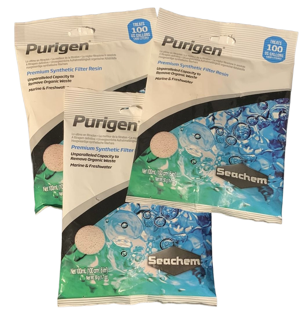 3 – 100ml Seachem Purigen Premium Organic Filter Resin – Marine & Fresh Water