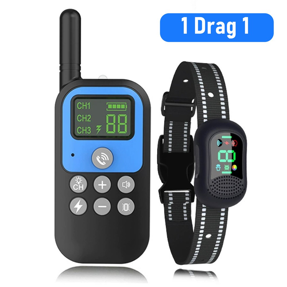 4900 FT Remote Dog Shock Training Collar Rechargeable Waterproof LCD Pet Trainer