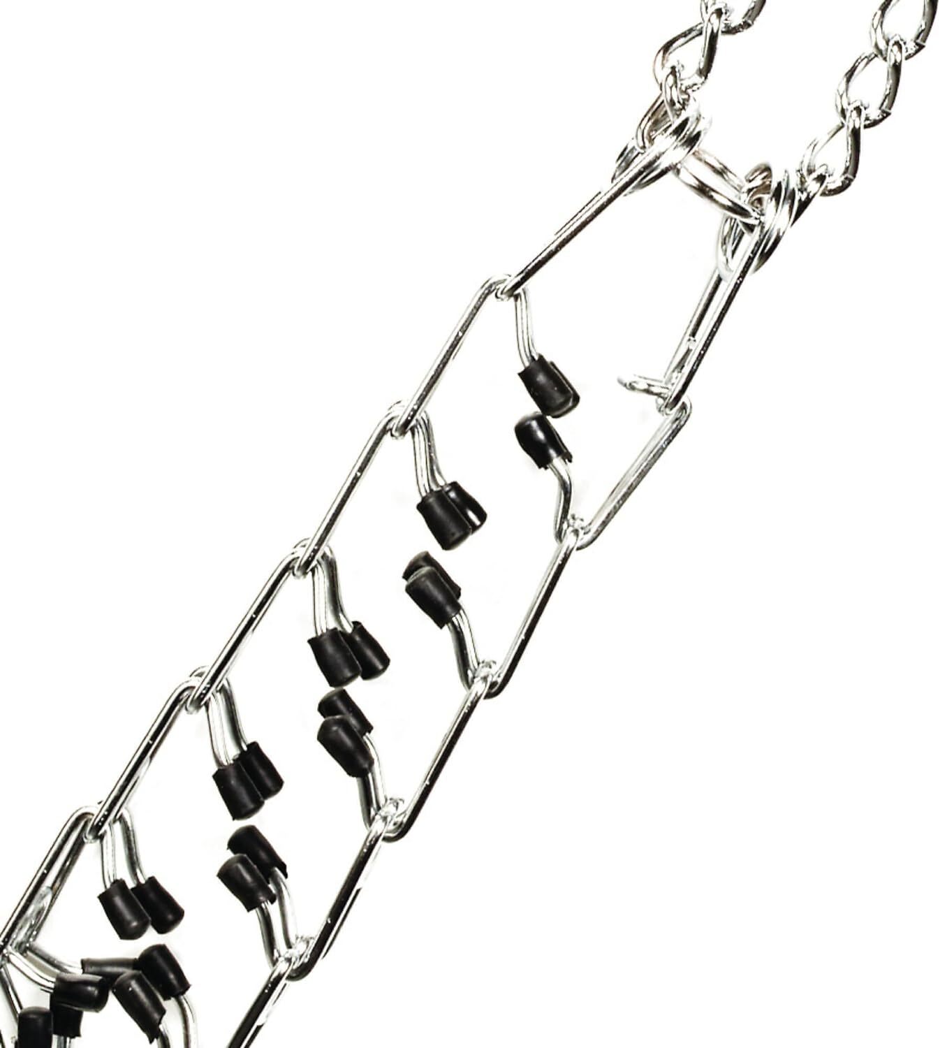 Guardian Gear Chrome-Plated Steel Prong Dog Collar, 14″