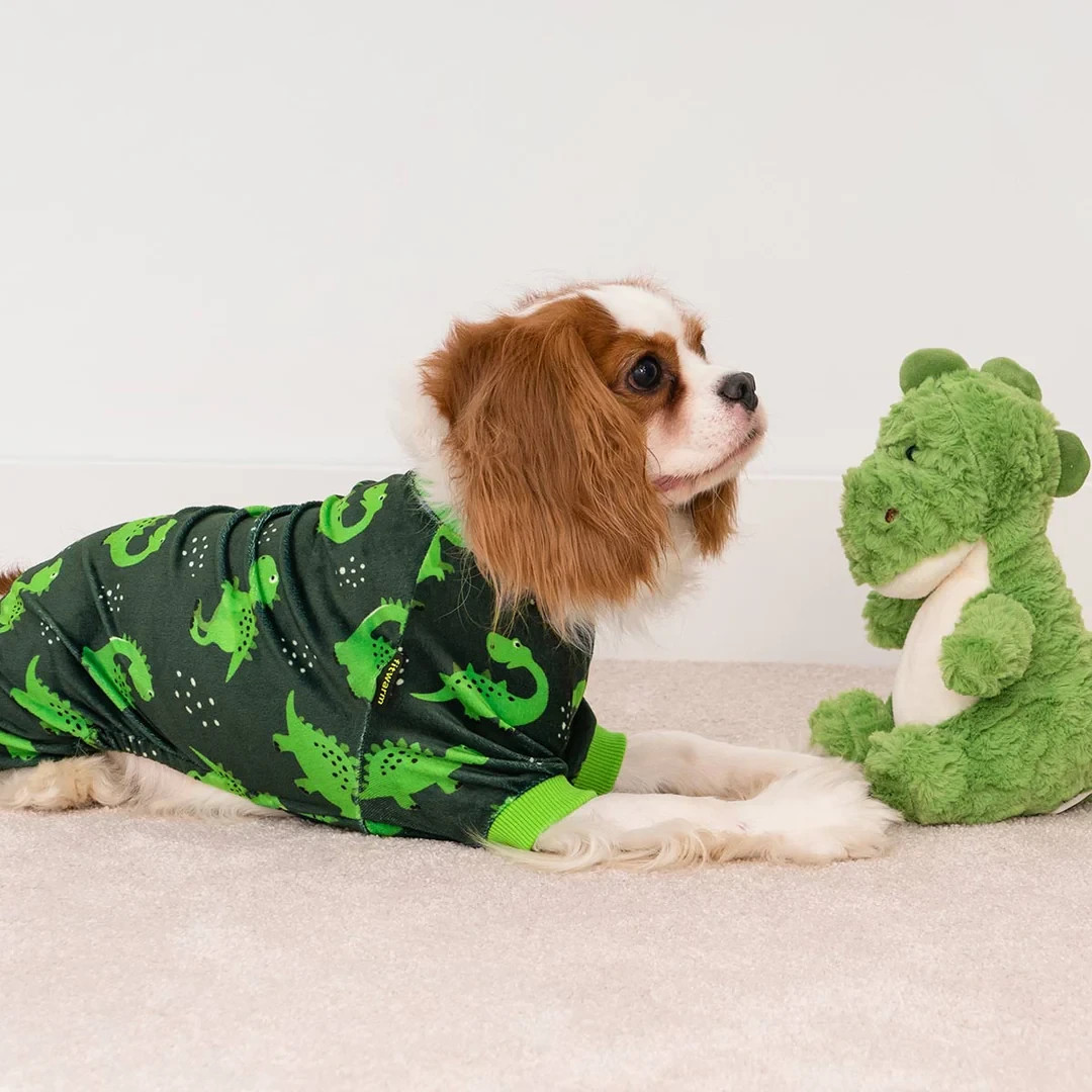 Dog Pajamas FitWarm Dinosaur Velvet PJ’S New Sizes XS S M L