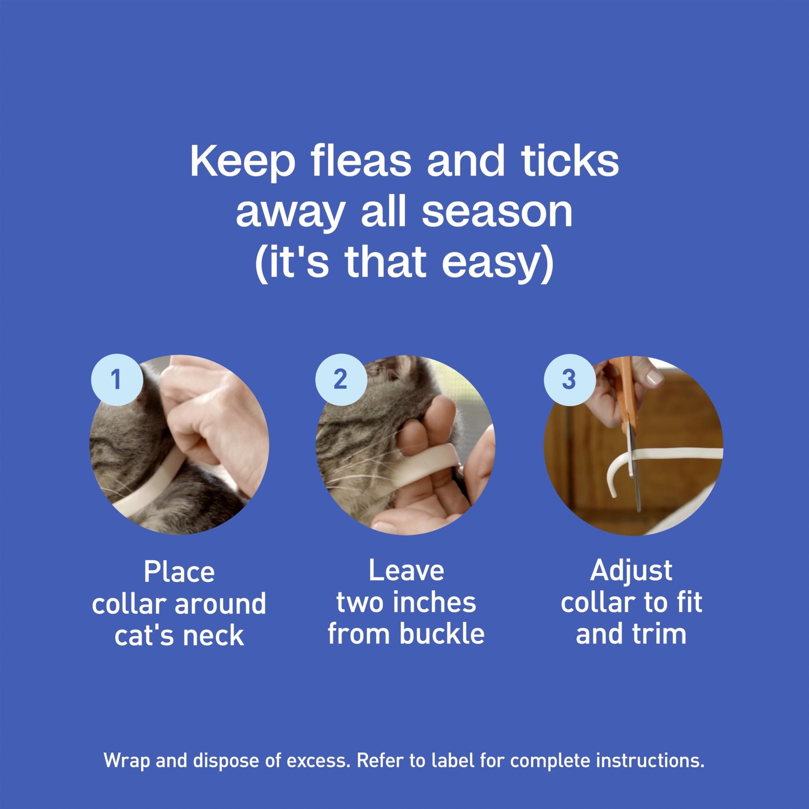 Cat Flea Tick Collar 7 Month Protection Adjustable ADAMS Plus 1 Count Kitten NEW