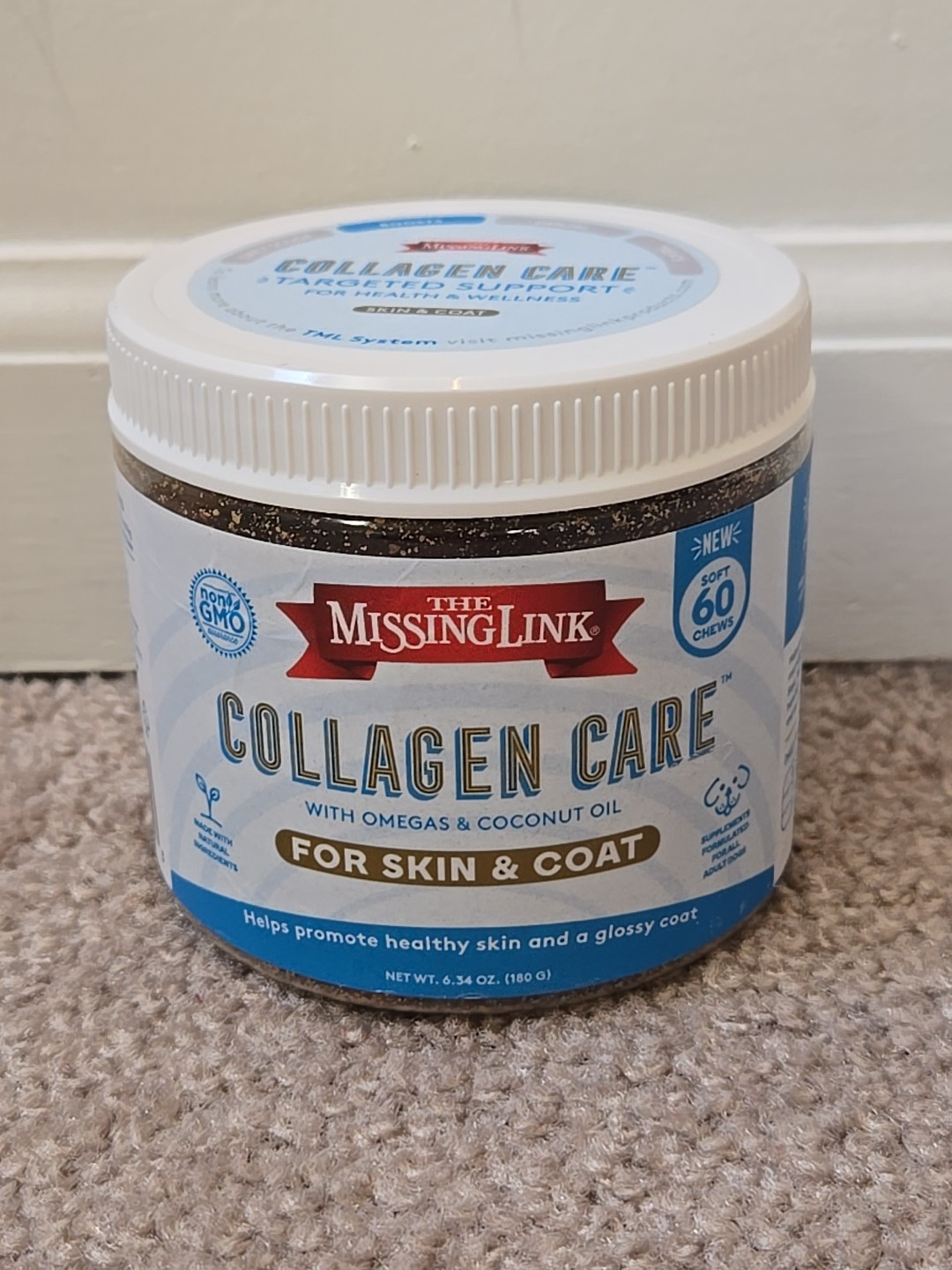 Missing Link Collagen Care Healthy Skin Coat 60 soft chews * SEALED Exp 10/2025