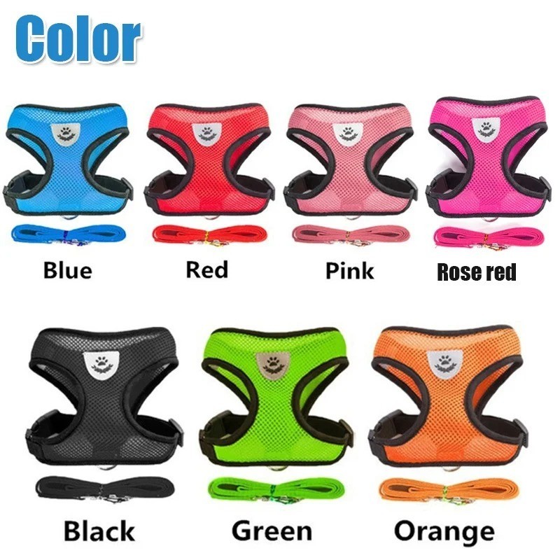 Cat Dog Pet Harness Adjustable Control Vest Dogs Reflective S M L XL Leash