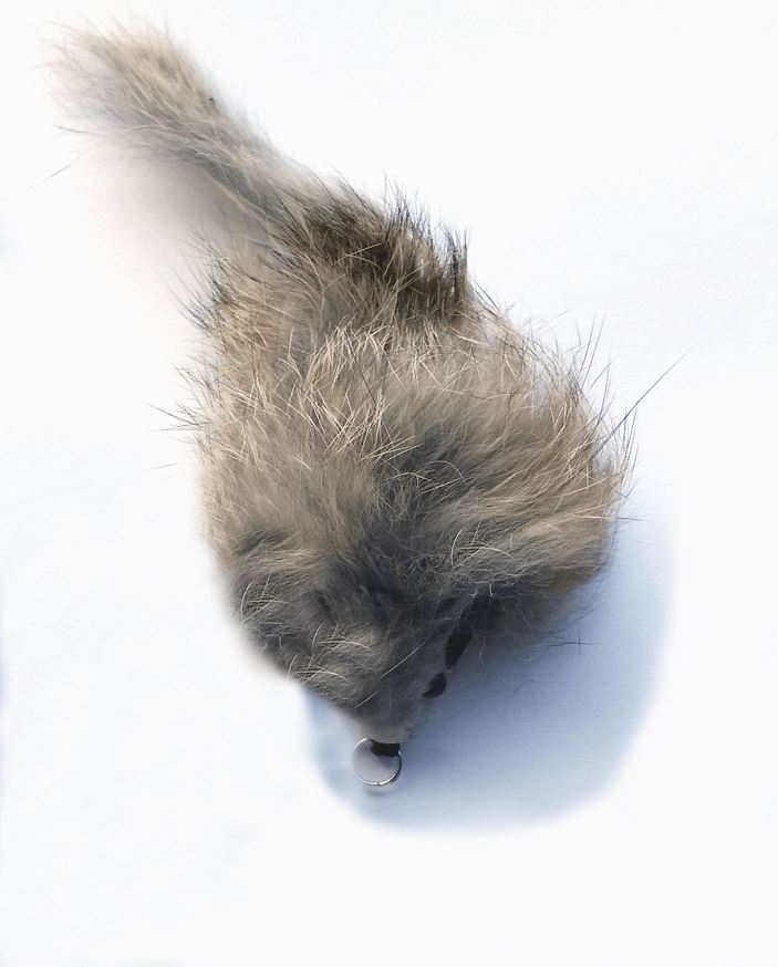 Long Hair Fur Mouse Teaser Wand Cat Toy Refill Teaser Attachement – Rattle Sound