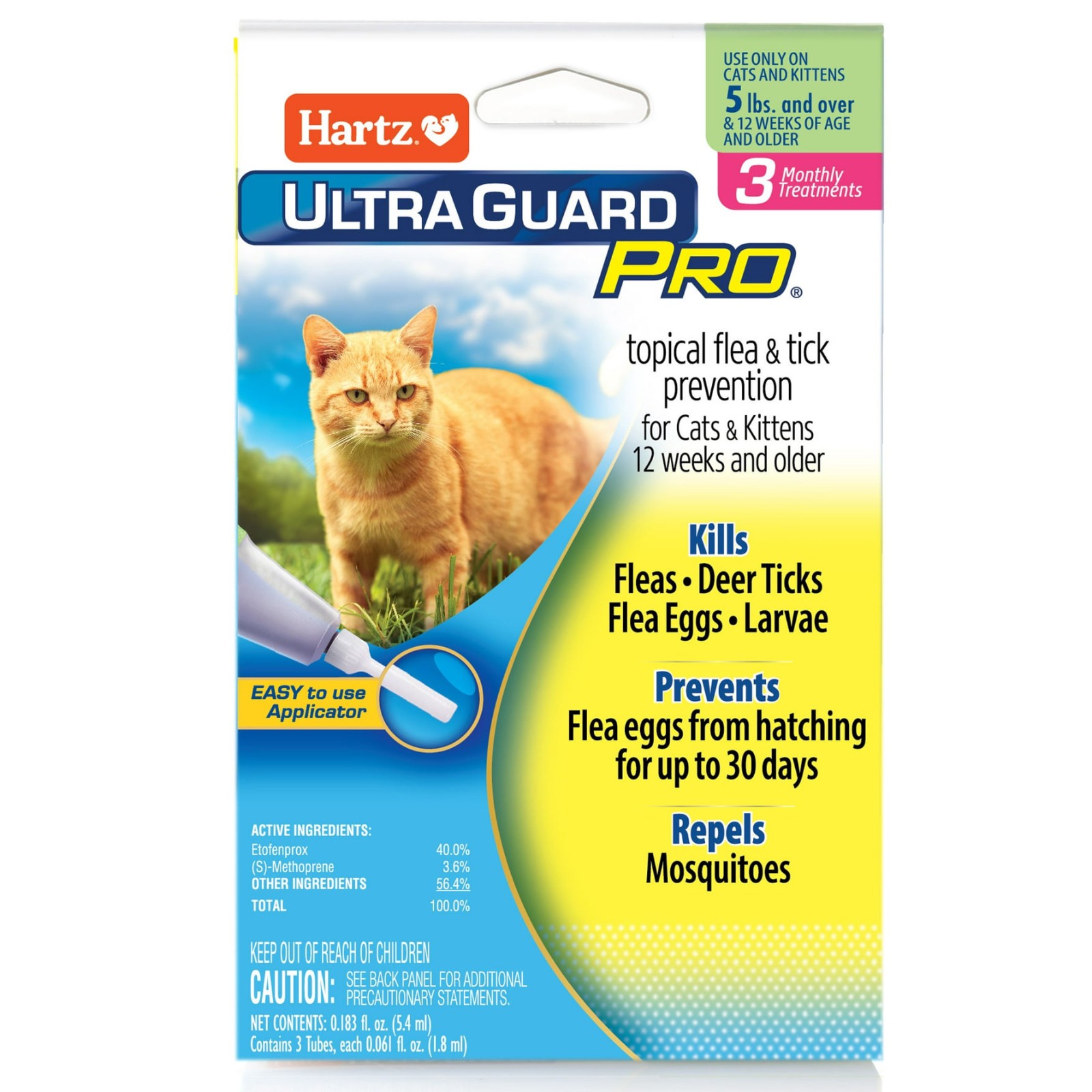 Hartz Ultra Guard Pro TOPICAL FLEA & TICK PREVENTION / DROPS for CATS KITTENS