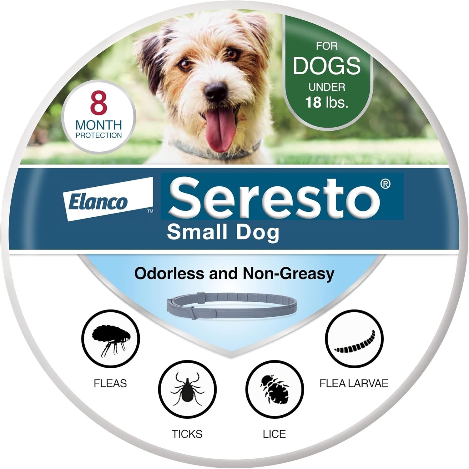 Seresto Flea and Tick Collar 8 Months Protection SMALL Dogs Under 18lbs – Sealed