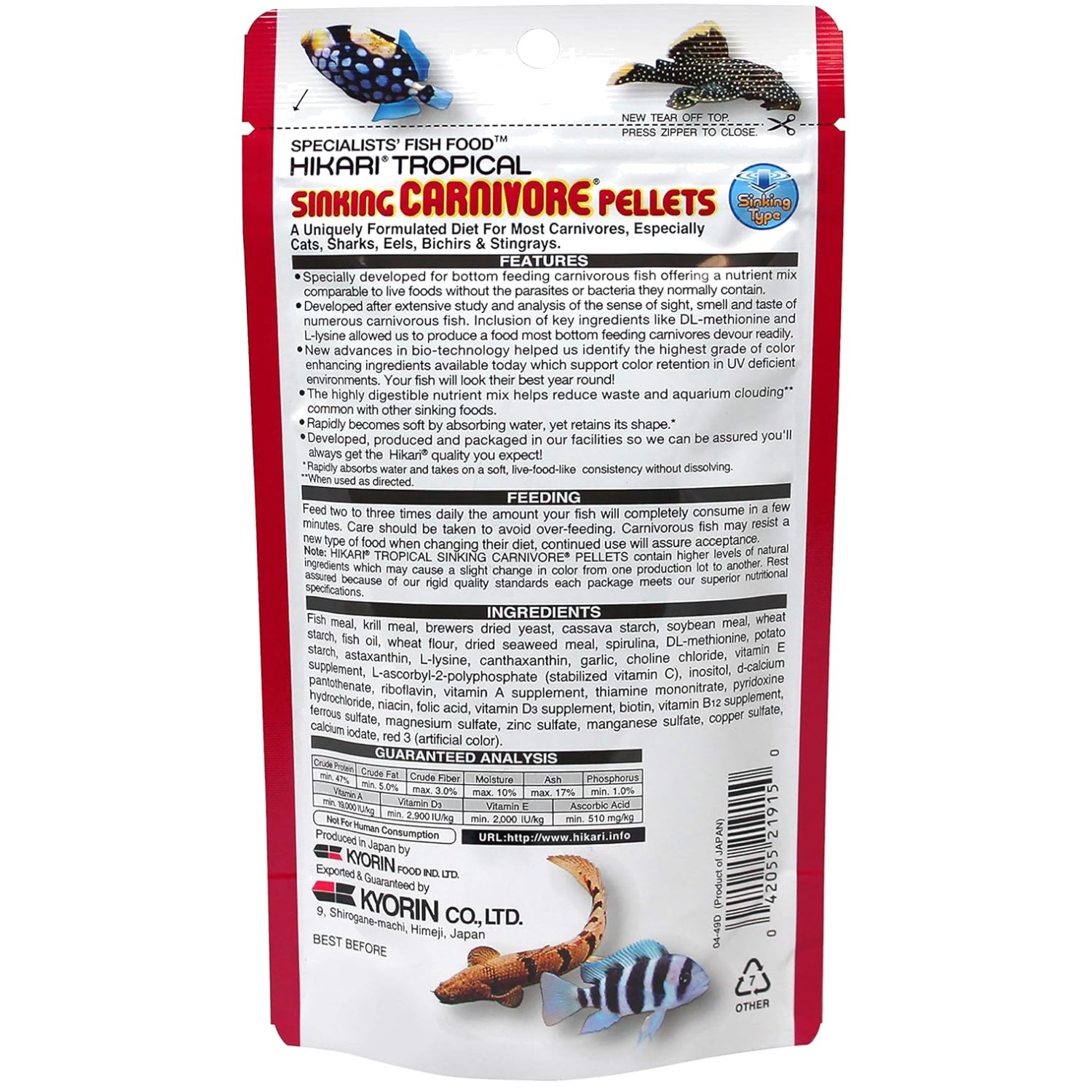 Astaxanthin-Infused Fish Pellets, 2.61 Oz