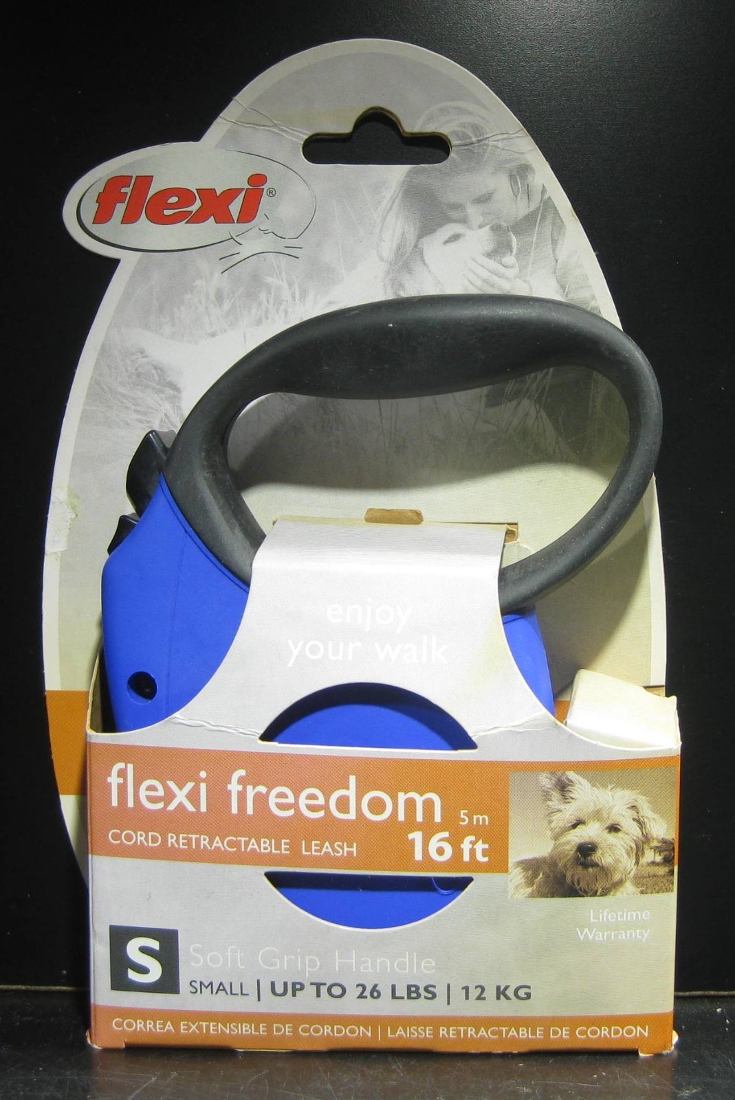 Flexi Freedom 16 ft Cord Retractable Dog Leash Small Dogs up to 26 lbs