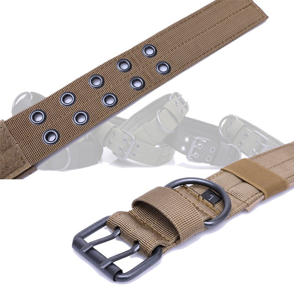 2″ Wide Tactical Heavy Duty Nylon Large Dog Collar K9 Military With Metal Buckle
