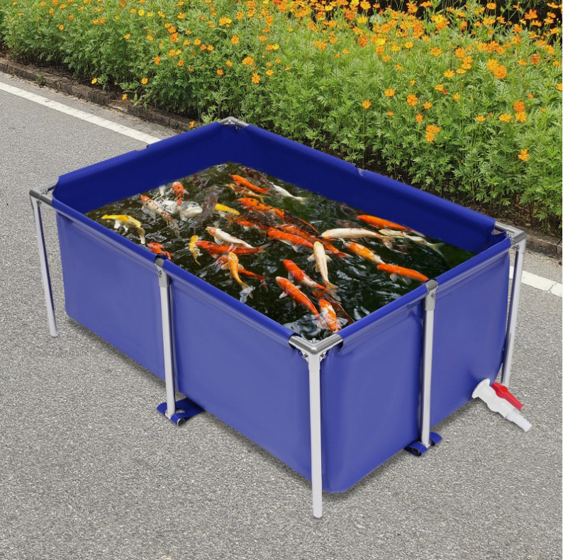 Outdoor Canvas Fish Pond Fish Water Tank Water-proof Coating Koi Breeding Pond
