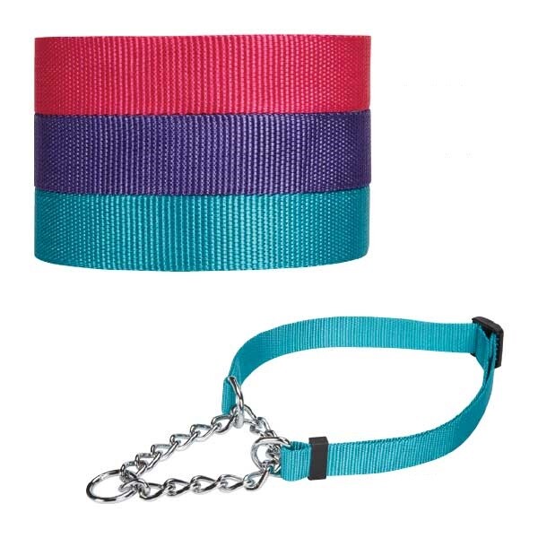 Chain Martingale Dog Collar Choke Style Safe Control Training Pick Color & Size