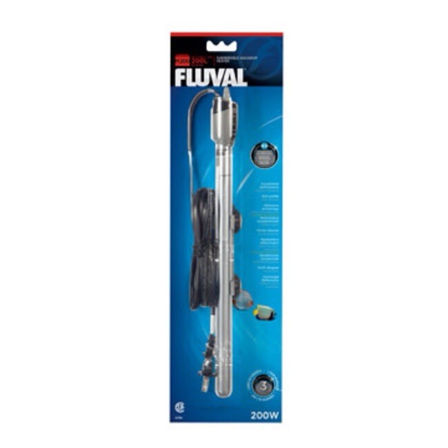 FLUVAL M200 SUBMERSIBLE GLASS HEATER 200 WATT HAGEN A784 for Aquarium Water NEW