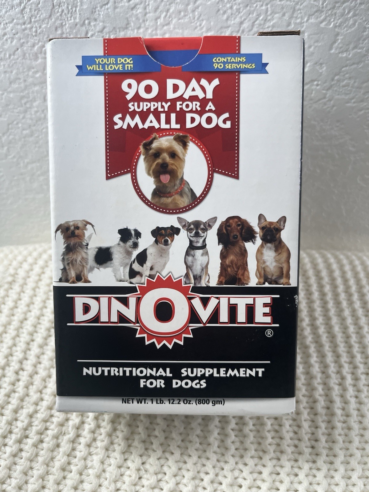 90 Day Supply, Small Dogs – Dinovite ProbioticSupplement for Dogs (0-18 lbs)
