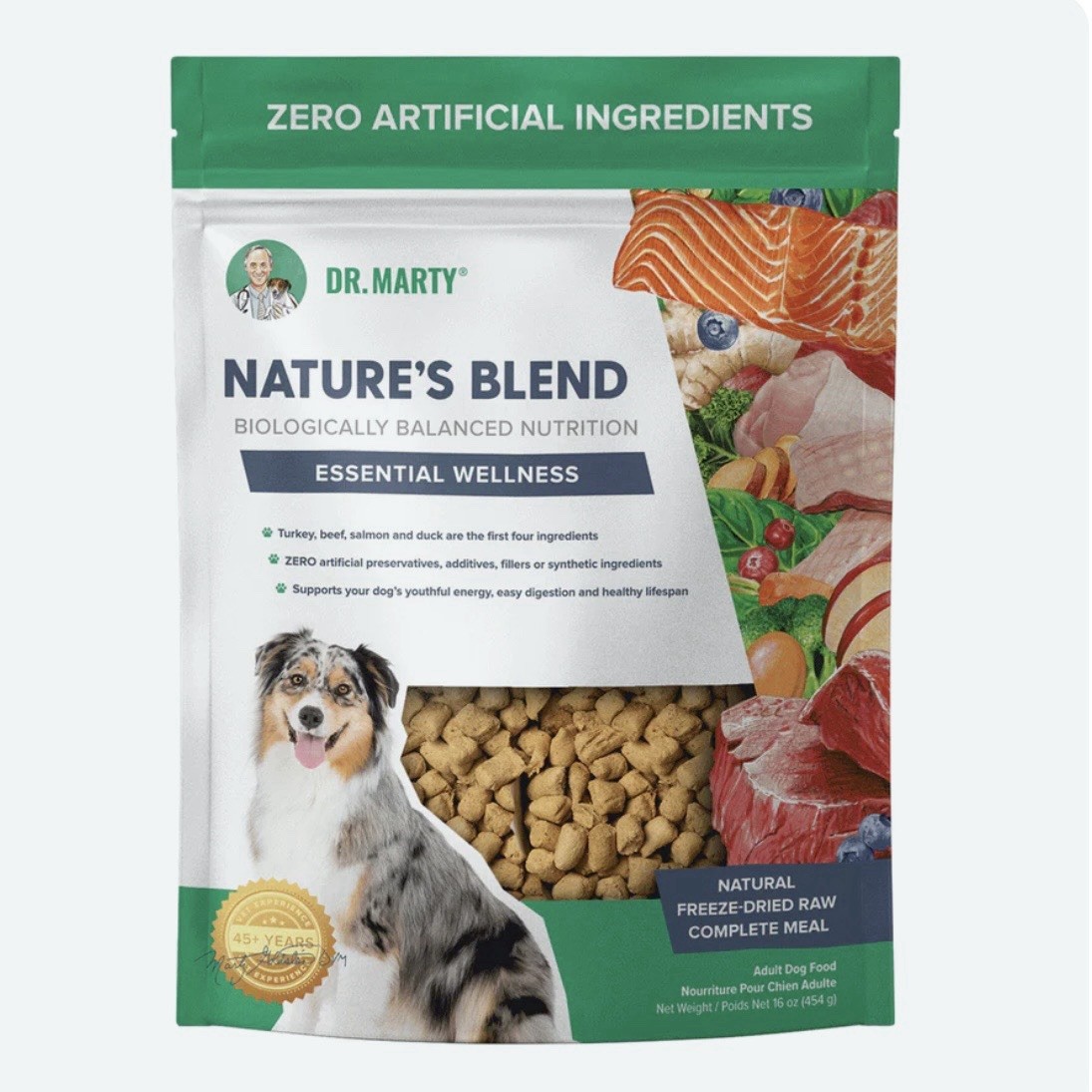 16 oz – Dr. Marty Nature’s Blend Essential Wellness Freeze-Dried Raw Dog Food