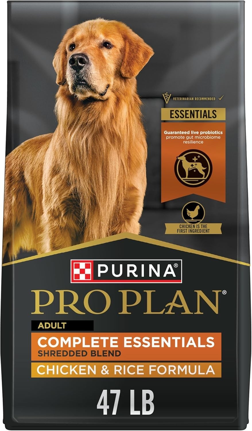 Purina Pro Plan Adult Shredded Blend Chicken & Rice Formula Dry Dog Food 47 lbs