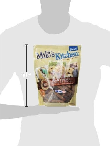Milo’s Kitchen Homestyle Dog Treats, Steak Grillers, 18 18 Ounce (Pack of 1)