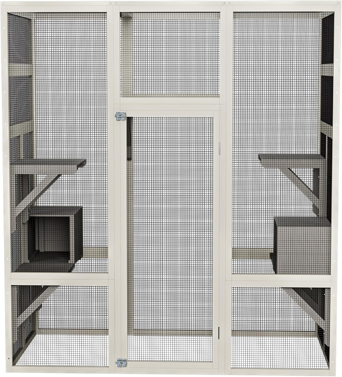 Outdoor Cat House Cat Enclosure Mulitiple Cats Large Walk in Catio Feral Shelter
