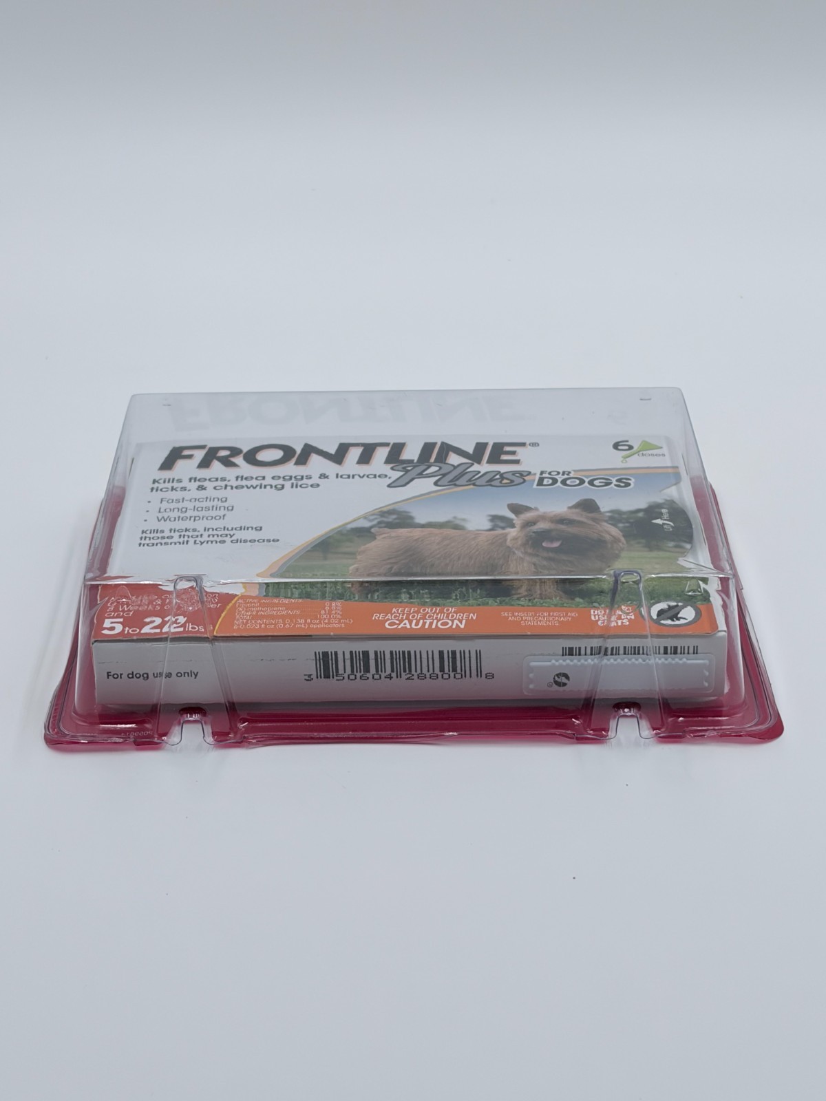 FRONTLINE Plus Flea & Tick Control For Dogs 5 – 22 Lbs. 6 – Doses – New Sealed