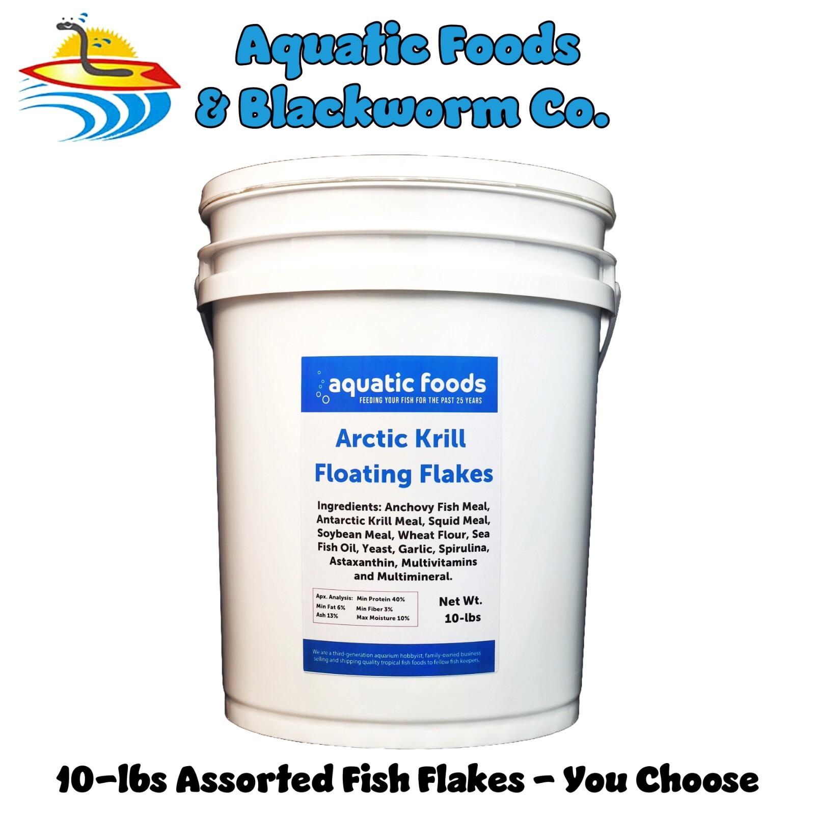 10-lbs Assorted Flakes for All Tropical Fish. YOUR CHOICE $129.99 – WL LG Bucket