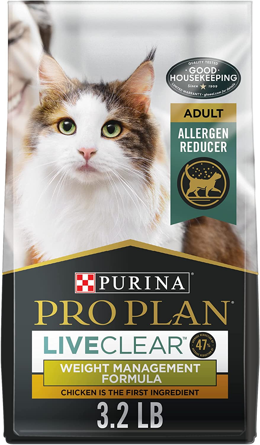 Purina Pro Plan Liveclear Cat Food Weight Management and Cat Allergen Reducer