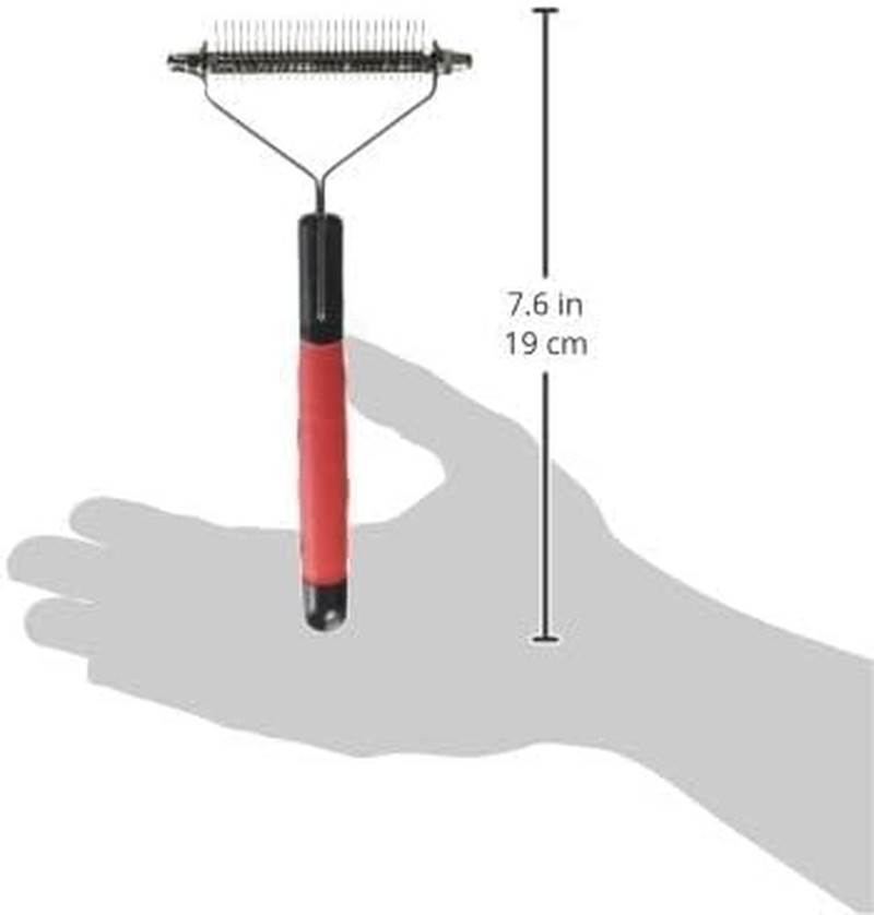 Paw Brothers 26 Blade Fine Double Wide Dematting Undercoat Rake for Dogs and Cat