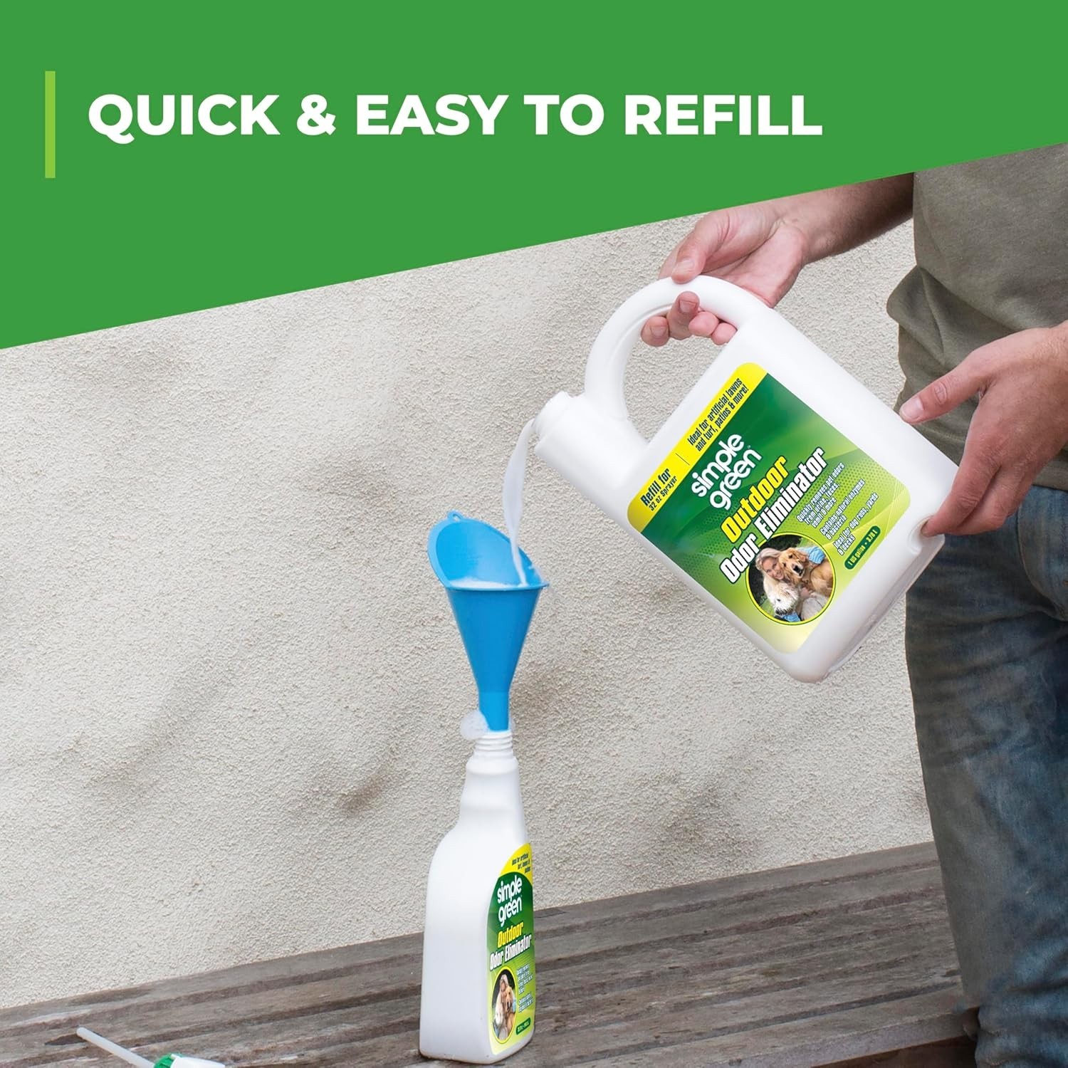 Outdoor Odor Eliminator for Pets, Dogs, 1 gallon Refill – Ideal for Artificia…