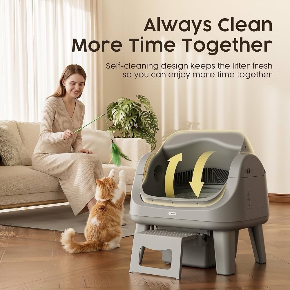 AutoScooper 12 Lite Automatic Cat Litter Box, Grey