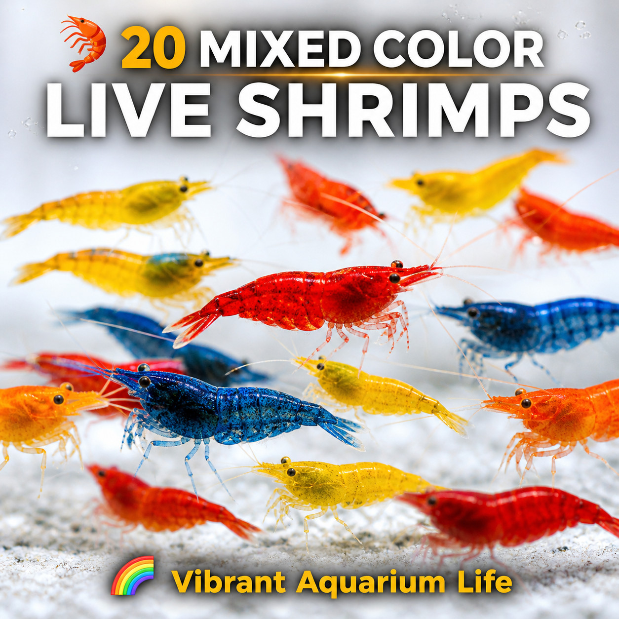 20+2 Mixed Neocaridina Live Shrimp – Freshwater Aquarium shrimps – Live Arrival