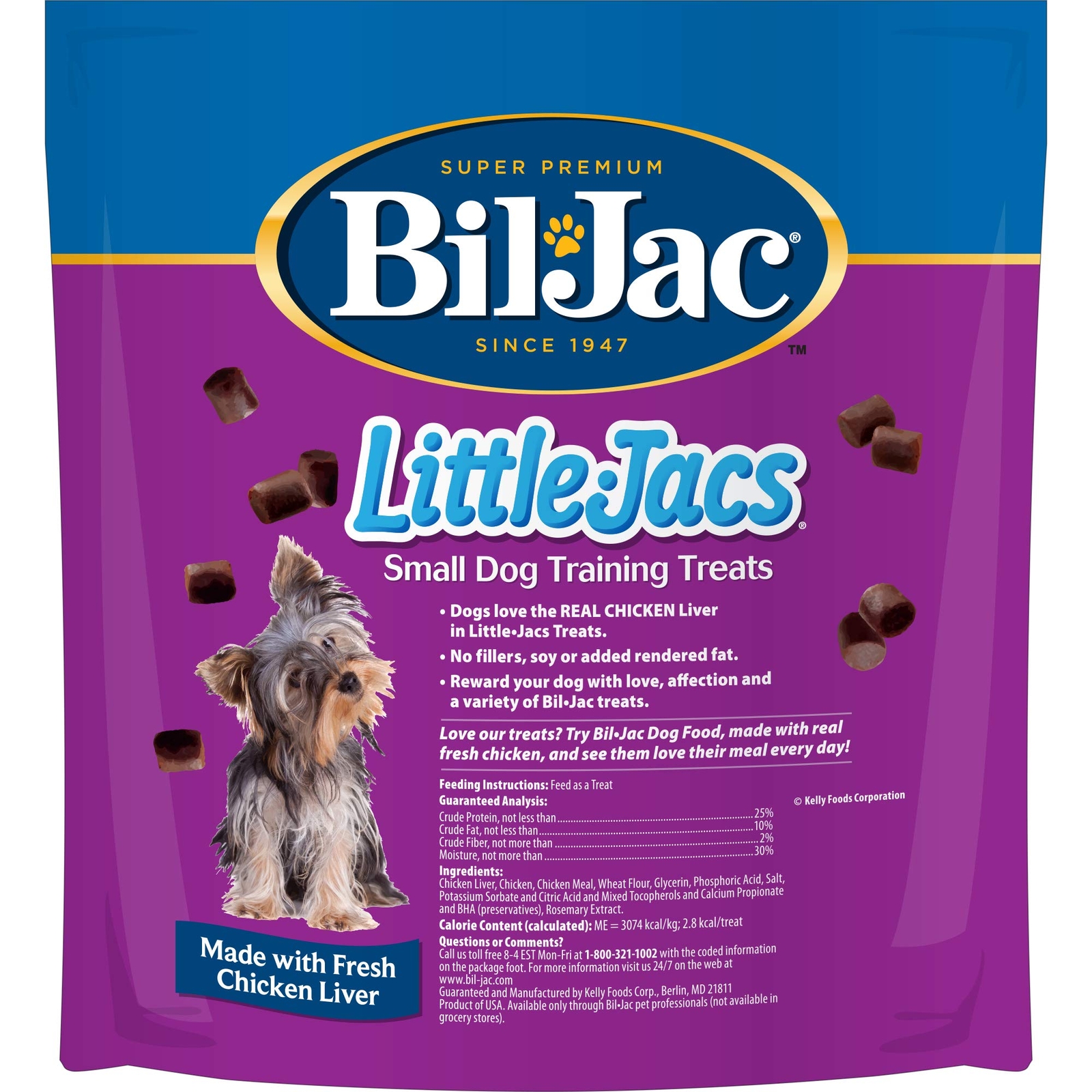 Bil Jac Little Jacs Small Dog Soft Training Treats 16oz Real Chicken