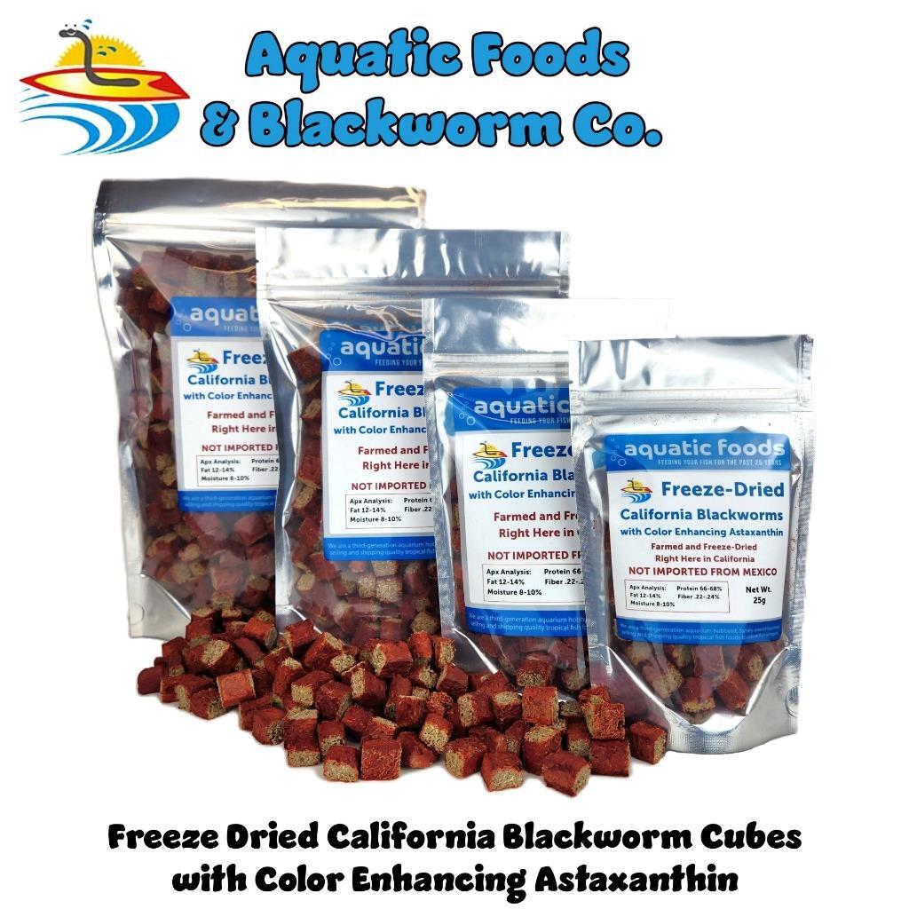 Freeze-Dried California Blackworms with Color Enhancing Astaxanthin