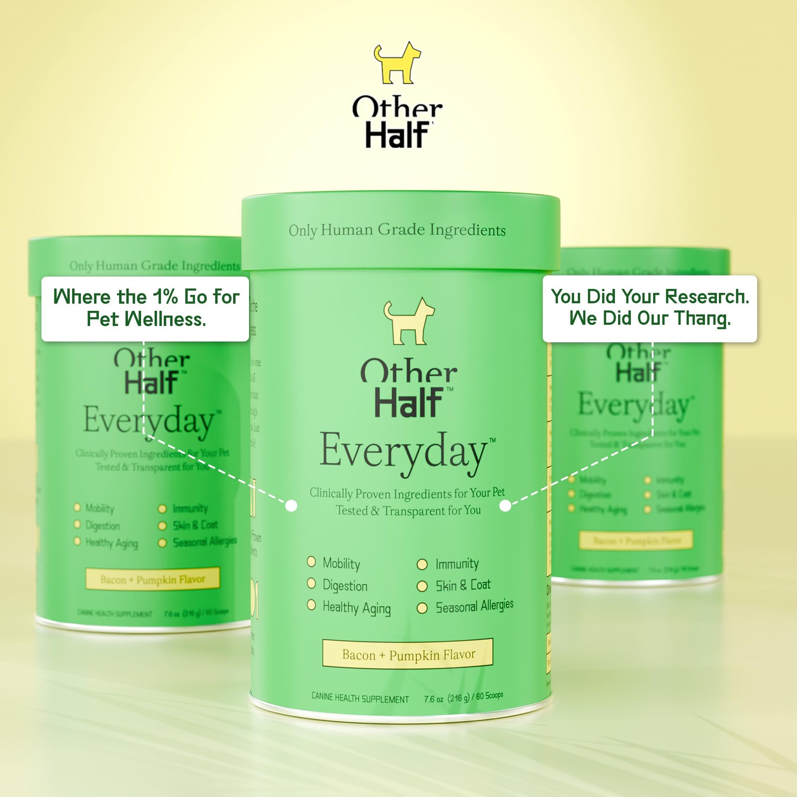 Other Half Everyday – Dog Multivitamin Supplement – Daily Joint, Gut, Allergy…