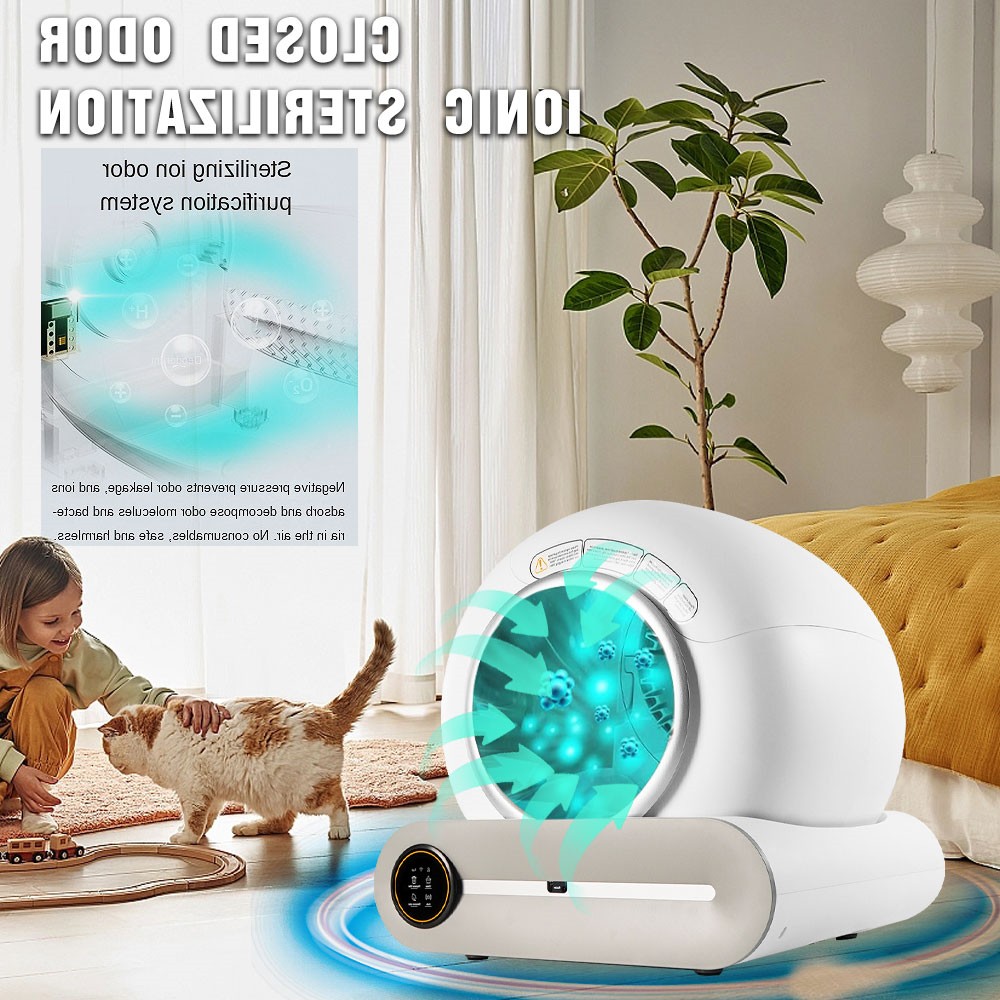 Self Cleaning Cat Litter Box:Automatic Cat Litter Cleaning Robot Large 65L Space