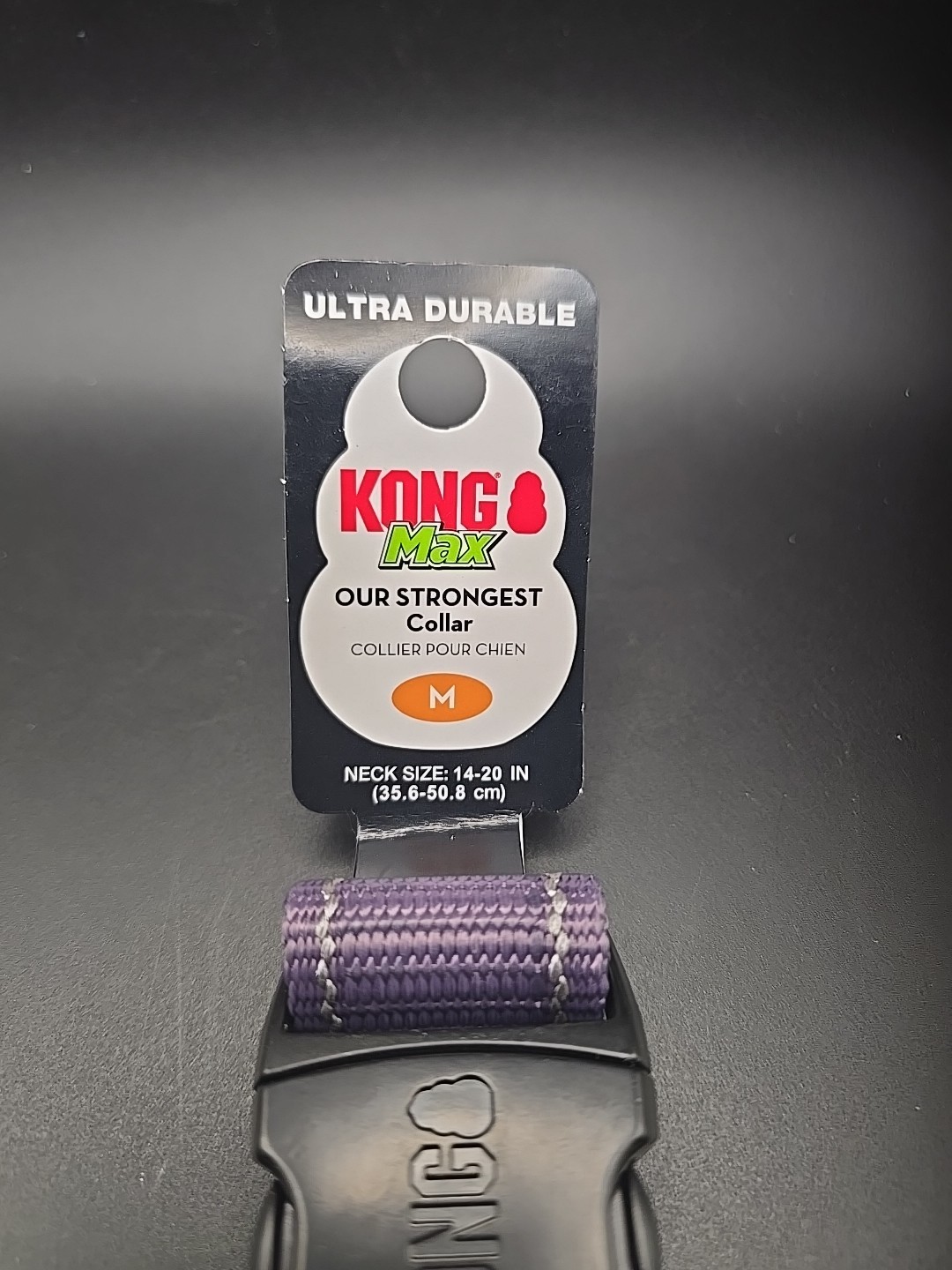 KONG – Purple -Max Heavy Dog Collar – MEDIUM 14-20in New Free Shipping