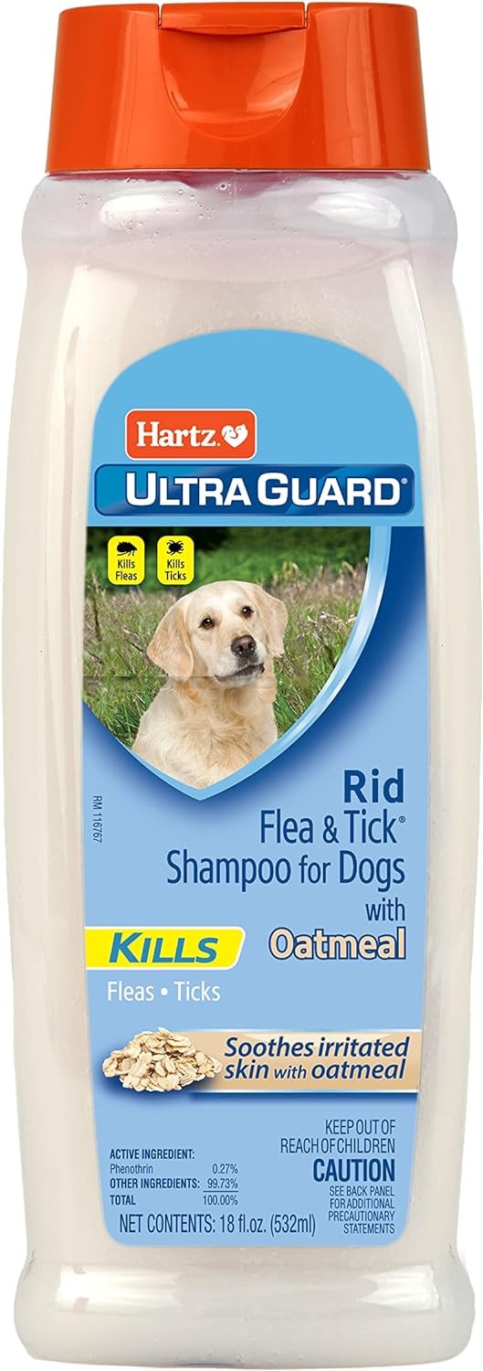 UltraGuard Rid Flea & Tick Oatmeal Dog Shampoo, 18 oz 18 fl oz,