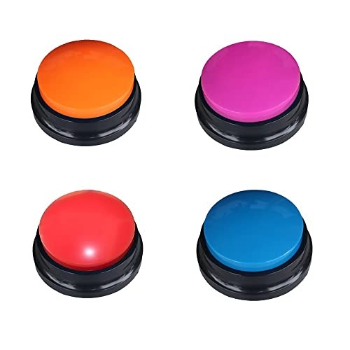 Artist Unknown 4 Color Voice Recording Button, Dog Buttons for Communication