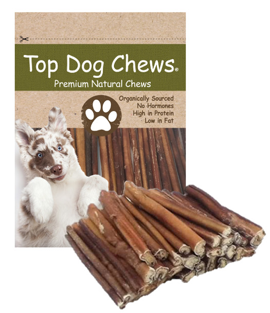 6″ BULLY STICKS – Qty (30) USA Free Range Regular Thick 6 inch, by Top Dog Chews