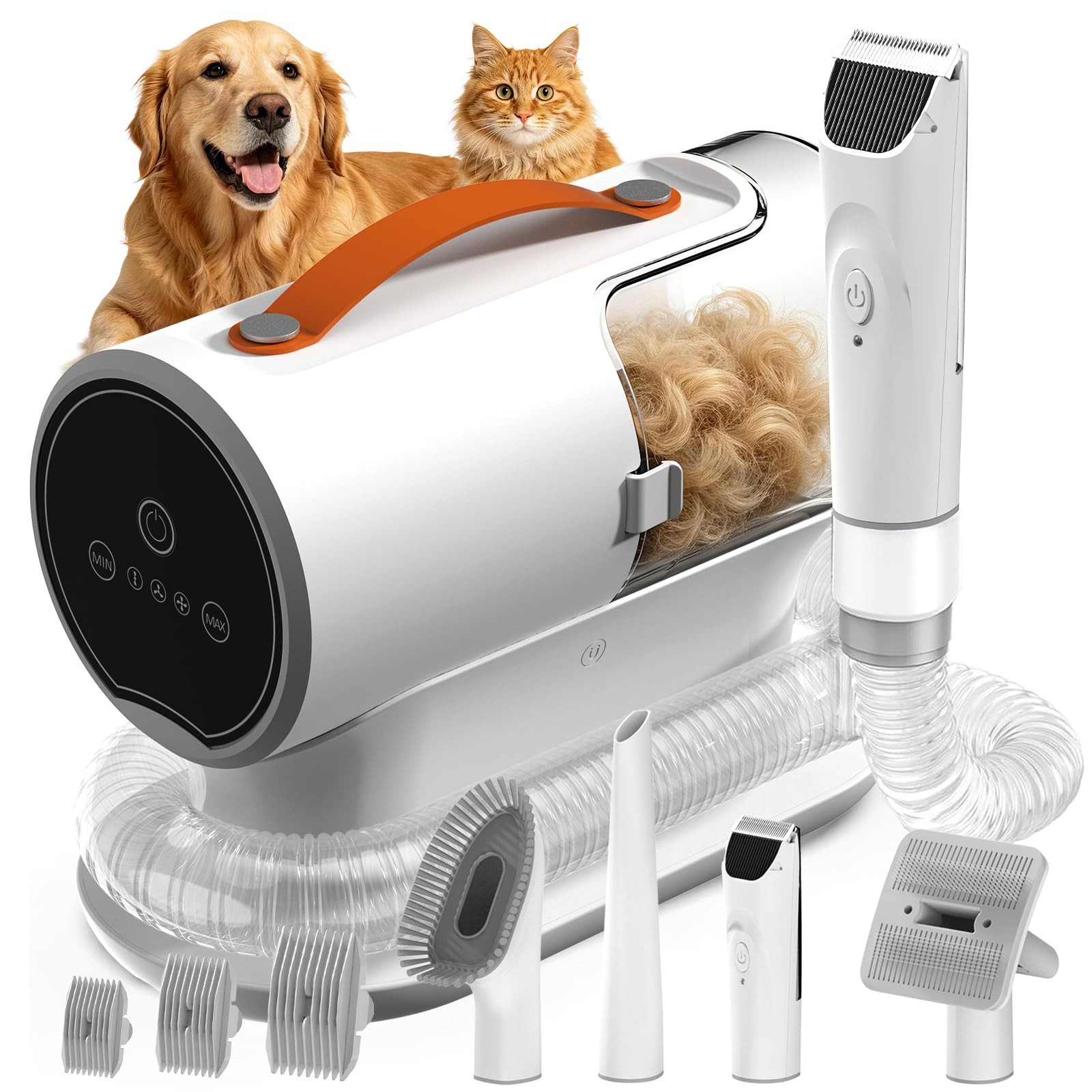 Dog Grooming Vacuum Kit, 12000Pa Strong Suction Pet Hair Vacuum for Shedding,…