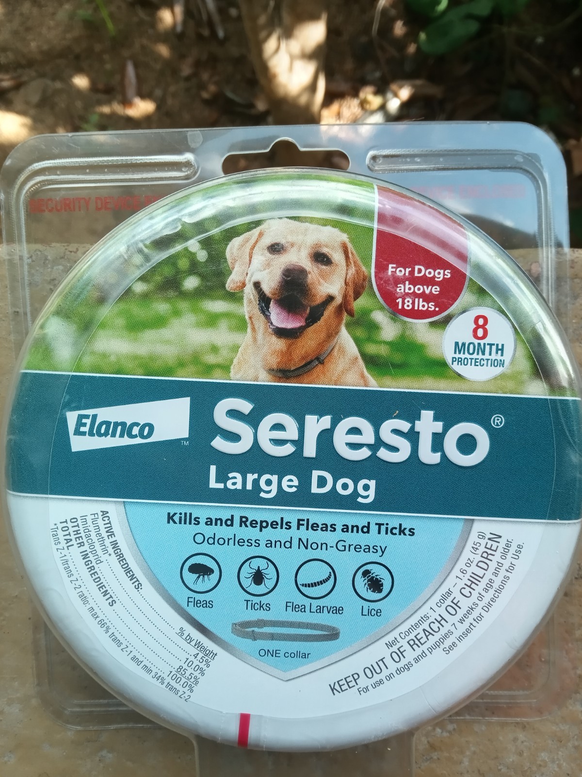 Seresto Flea and Tick Collar for Large Dogs, Over 18 lbs New Sealed