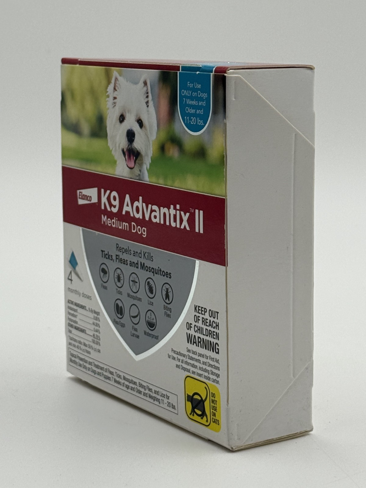 K9 Advantix II Flea Medicine Medium Dog Size M 11-20 lbs 4 Month Pack Supply New
