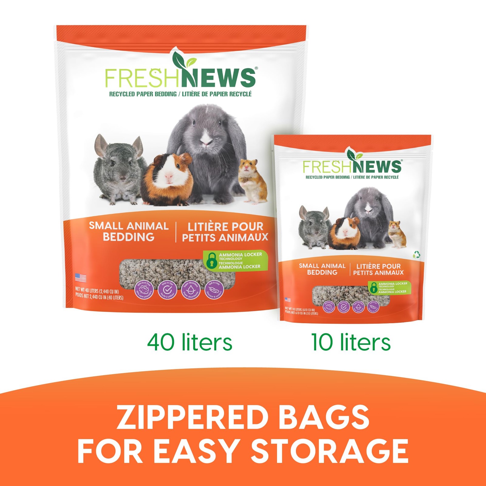 Recycled Paper Bedding Small Animal 40 Liters Cage Absorbent Material Supply