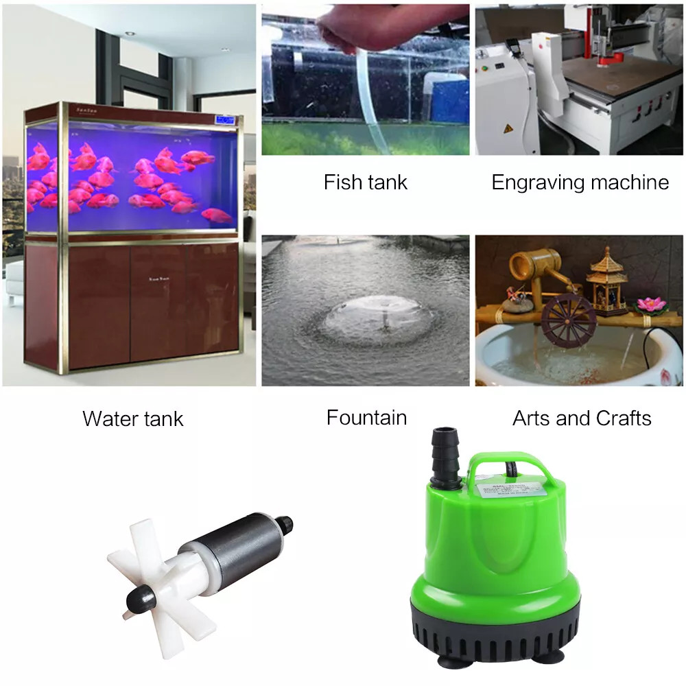 Submersible Water Pump for Pond Aquarium Hydroponics Fish Tank Fountain