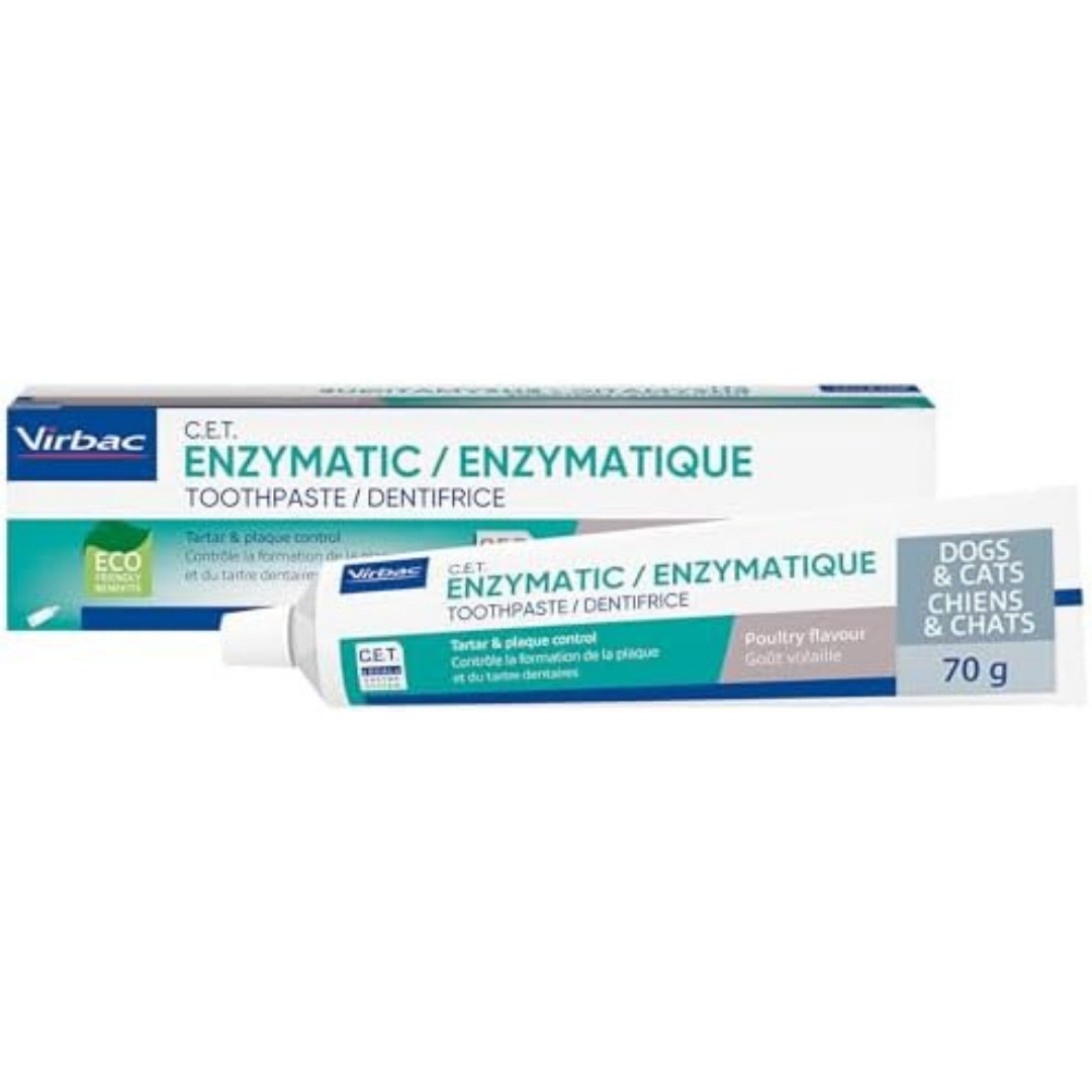 Virbac C.E.T. Enzymatic Toothpaste for Pets, Poultry Flavor, 2.5 Oz Tube