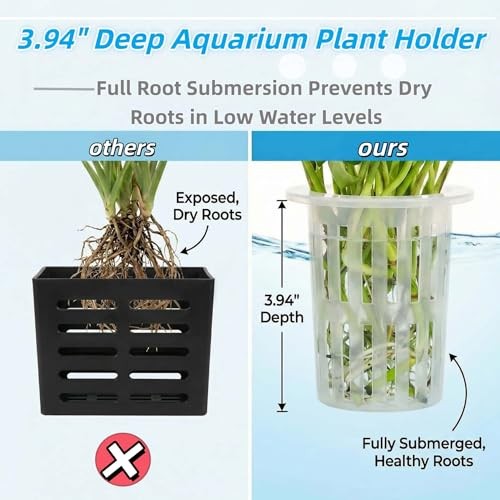 2 Pack Upgraded Aquarium Plant Holder, Large Fish Tank Plant Holder with