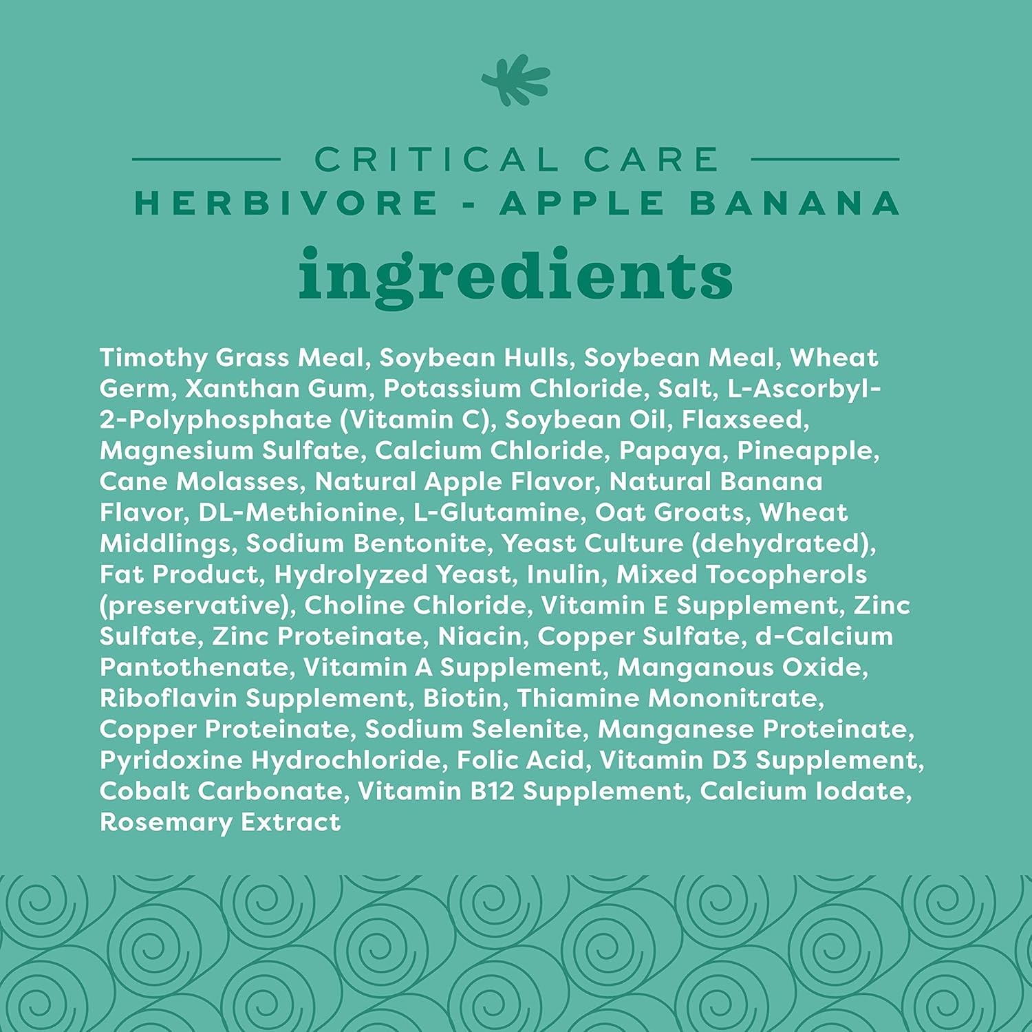 Critical Care Herbivore, Emergency Guinea Pig Food, Rabbit Food for Recovery, Na
