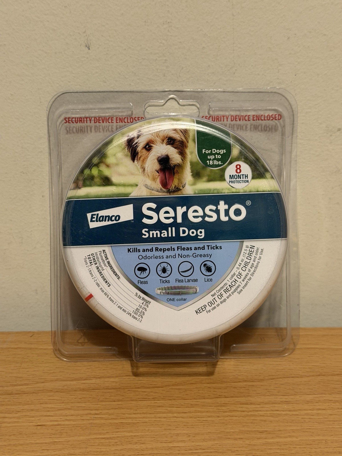 Seresto Flea and Tick Collar Small Dog Under 18lbs- Sealed New, FREE Shipping!
