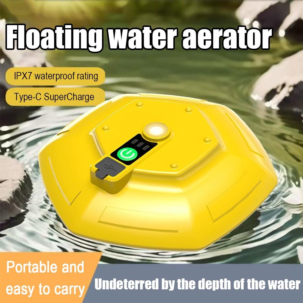 Floating & Rechargeable Bait Bucket Aerator,Portable Aerator For Fishing 3-Mode