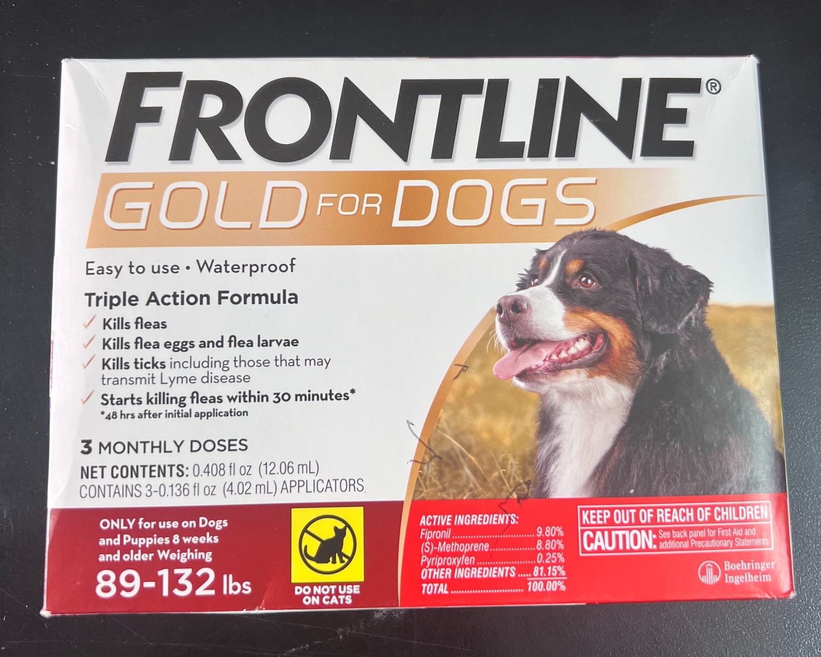 Frontline Gold for Dogs 89-132 lbs, 3 Month 2869